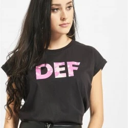 Тениска DEF Signed T-Shirt blk/pink XS