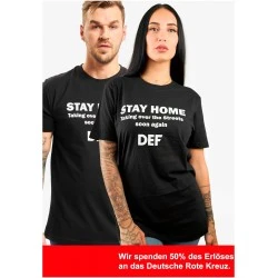 Тениска DEF Stay Home T-Shirt black XS