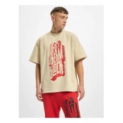 Мъжка тениска в бежов цвят DEF UBxDEF Oversize