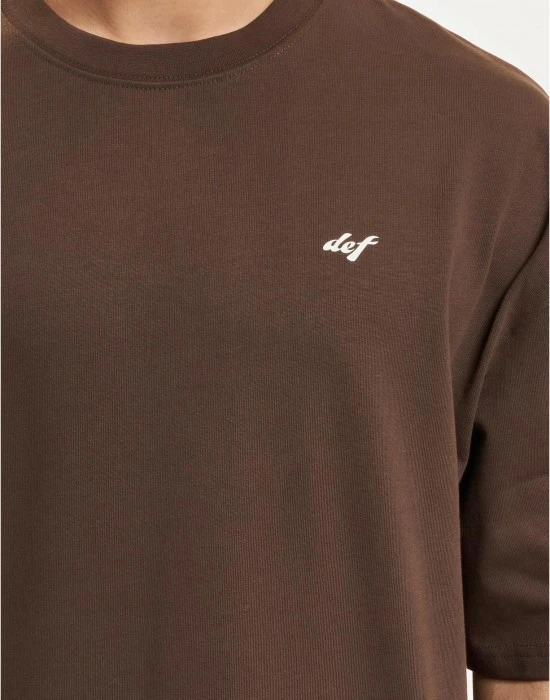 Тениска DEF MIXED T-Shirt choclate brown XXL