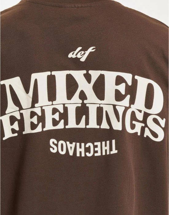 Тениска DEF MIXED T-Shirt choclate brown XXL