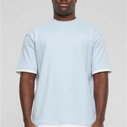 Тениска DEF Visible Layer T-Shirt light blue/white XXL