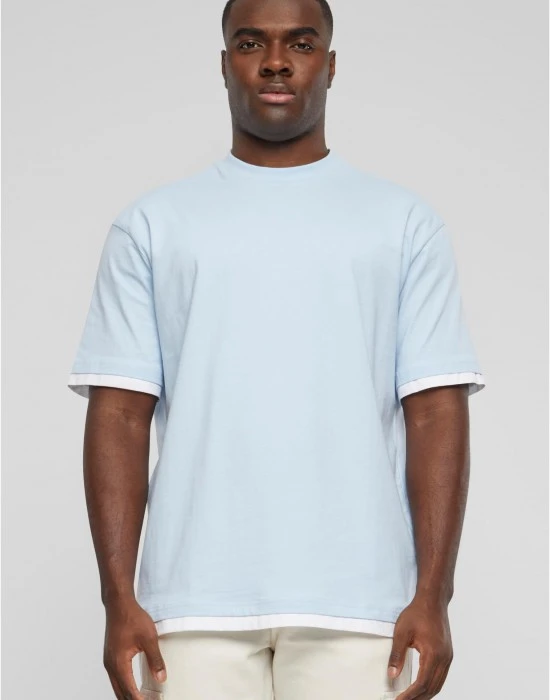 Тениска DEF Visible Layer T-Shirt light blue/white XXL