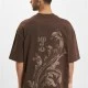 Тениска DEF Flourish T-Shirt chocolate brown washed XXL