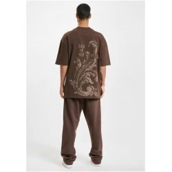Тениска DEF Flourish T-Shirt chocolate brown washed XXL