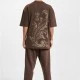 Тениска DEF Flourish T-Shirt chocolate brown washed XXL
