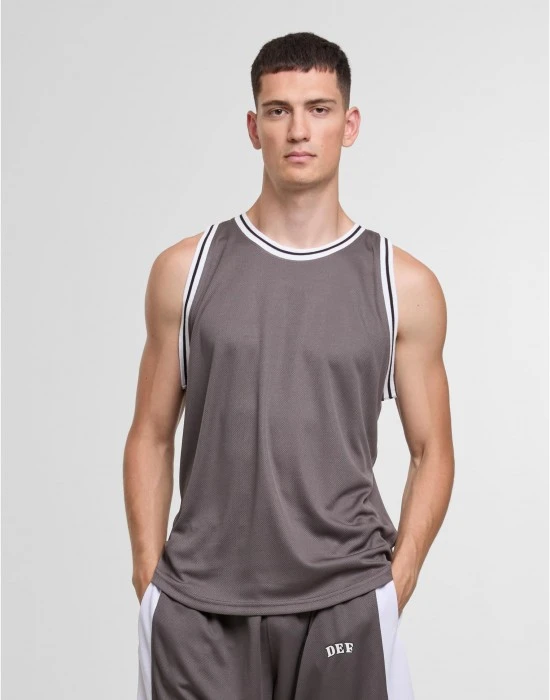 Мъжки Потник DEF Mesh Tanktop steel gray/white XXL