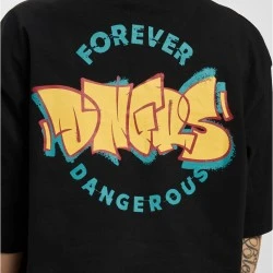 Дамска Тениска Dangerous DNGRS Wallart T-Shirt black XXL