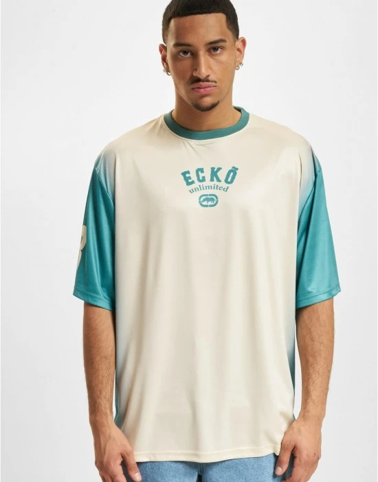 Тениска Ecko Unltd. Faded Soccer T-Shirts sand/green XXL