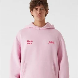 Суичър LOST YOUTH OVERSIZED HOODIE - WILD AT HEART softpink XXL