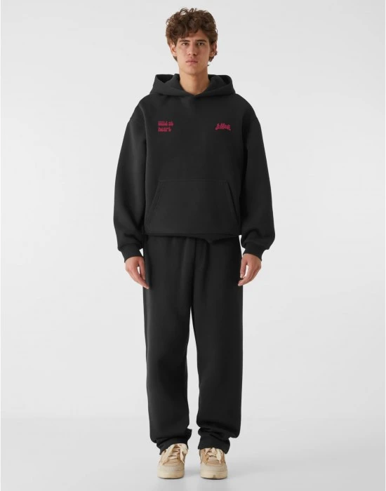 Суичър LOST YOUTH OVERSIZED HOODIE - WILD AT HEART black XXL