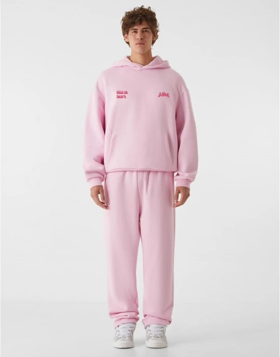 Суичър LOST YOUTH OVERSIZED HOODIE - WILD AT HEART softpink XXL