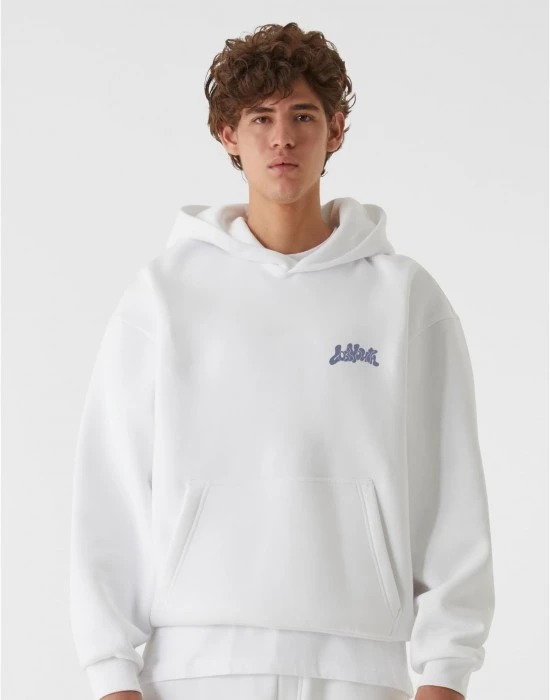 Суичър Lost Youth Hoody - Coffee to go white XXL