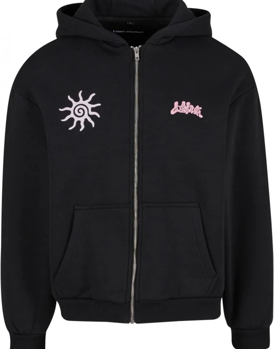 Суичър Lost Youth Oversized Zip Hoodie - With Love black XXL