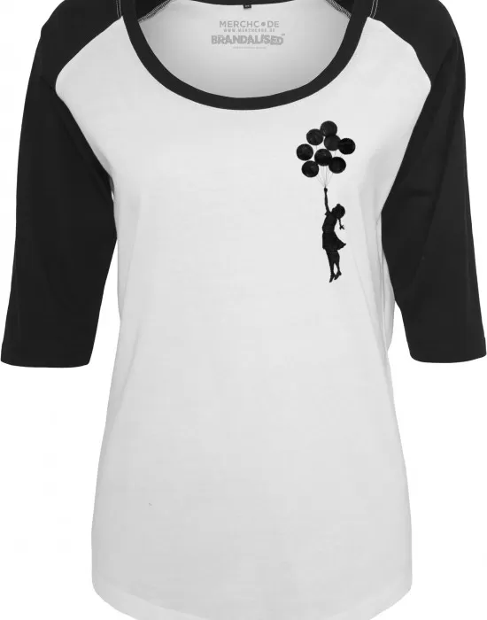 Дамска блуза Merchcode Balloons wht/blk, Блузи - Hoodstyle.bg