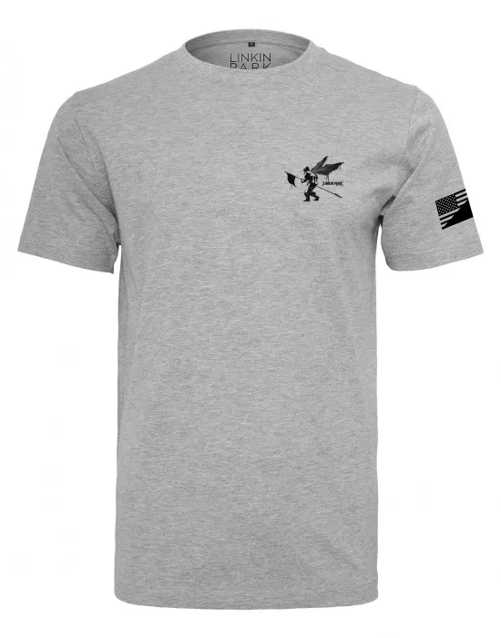 Мъжка сива тениска Merchcode Linkin Park Flag, Тениски - Hoodstyle.bg