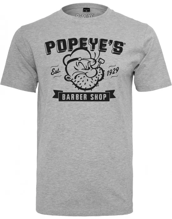 Мъжка сива тениска Merchcode Popeye Barber Shop, Тениски - Hoodstyle.bg