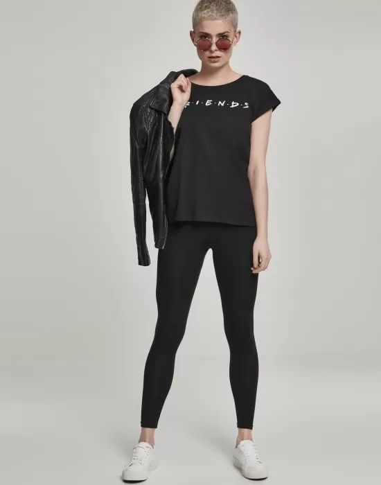 Дамска тениска Merchcode Friends Logo в черен цвят, Тениски - Hoodstyle.bg
