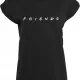 Дамска тениска Merchcode Friends Logo в черен цвят, Тениски - Hoodstyle.bg