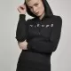 Дамски изчистен суичър в черен цвят Friends, Суичъри - Hoodstyle.bg