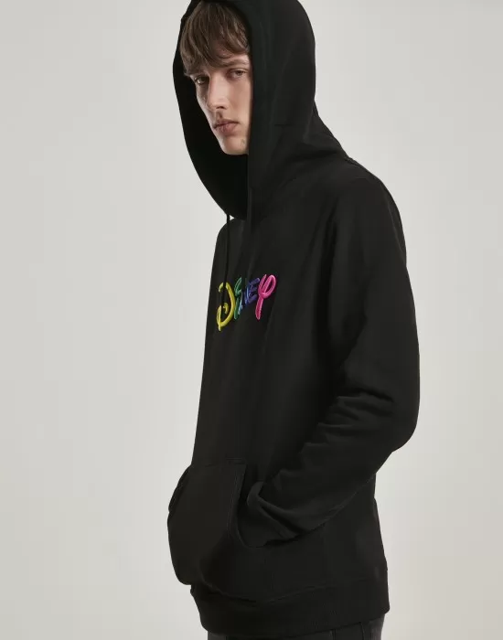 Мъжки черен суичър MERCHCODE Disney Rainbow Logo EMB, Суичъри - Hoodstyle.bg