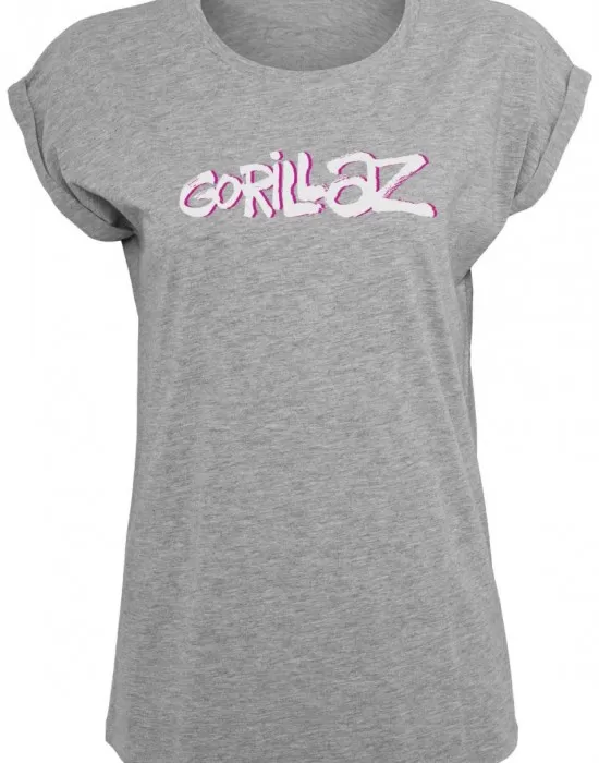 Дамска тениска Merchcode Gorillaz Logo в сив цвят, Тениски - Hoodstyle.bg