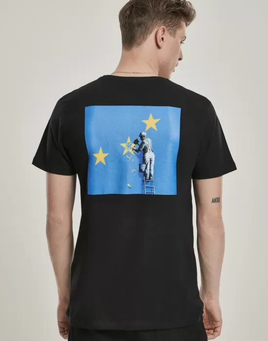 Мъжка тениска Merchcode Banksy Europe в черен цвят, Тениски - Hoodstyle.bg
