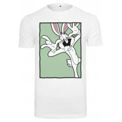 Мъжка тениска Merchcode Looney Tunes Bugs Bunny Funny Face в бял цвят