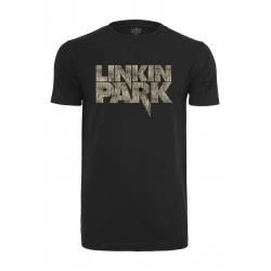 Мъжка тениска Merchcode Linkin Park Distressed Logos в черен цвят