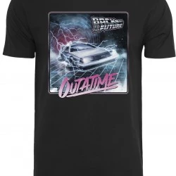 Мъжка тениска в черно Merchcode Back To The Future Outatime 