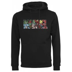 Мъжки суичър в черно Merchcode Marvel Logo Character 