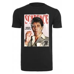 Мъжка тениска в черен цвят Merchcode Scarface Magazine Cover 