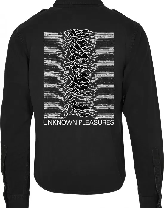 Мъжка риза Joy Division Up Vintage от Merchcode в черен цвят, Ризи - Hoodstyle.bg