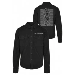 Мъжка риза Joy Division Up Vintage от Merchcode в черен цвят