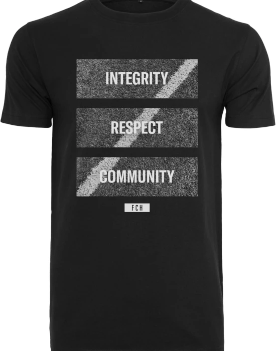 Footballs Coming Home Integrity, Respect, Community Tee black XXL