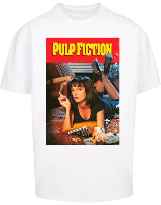 Pulp Fiction Poster Oversize Tee white XXL