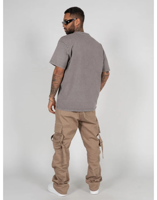 HELLRDIE x Acid Washed Heavy Oversize Tee asphalt M
