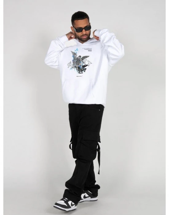 Суичър SAINT V.1 x Heavy Hoody Oversized Essentials V.4 white XXL