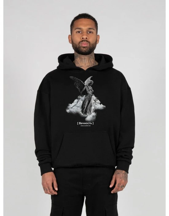 Суичър ANGEL 3.0 Heavy Hoody Oversized Essentials V.4 black XXL