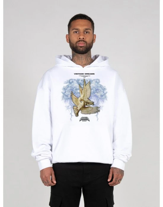 Суичър VINTAGE DREAMS V.1 Heavy Hoody Oversized Essentials V.4 white XXL