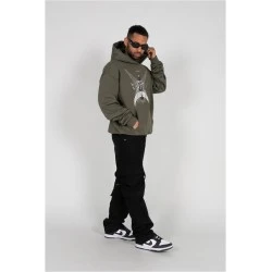 Суичър HIGHER THAN HEAVEN V.1  with Ultra Heavy Hoody olive XXL