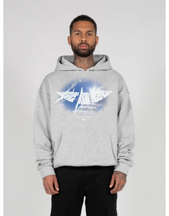 Суичър HIGHER THAN HEAVEN V.4 Ultra Heavy Hoody grey XXL