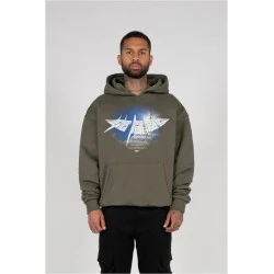 Суичър HIGHER THAN HEAVEN V.4 Ultra Heavy Hoody olive XXL
