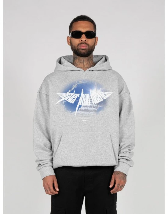 Суичър HIGHER THAN HEAVEN V.4 Ultra Heavy Hoody grey XXL