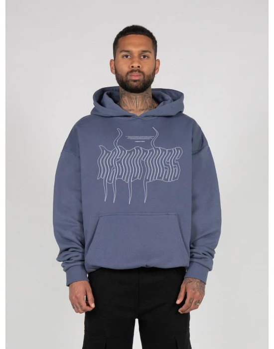 Суичър METAMORPHOSE V.1 Heavy Oversized Hoody vintageblue XXL