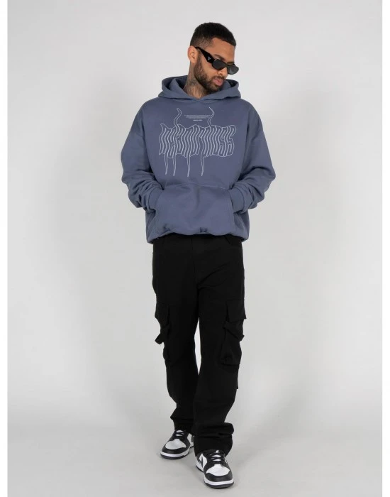 Суичър METAMORPHOSE V.1 Heavy Oversized Hoody vintageblue XXL