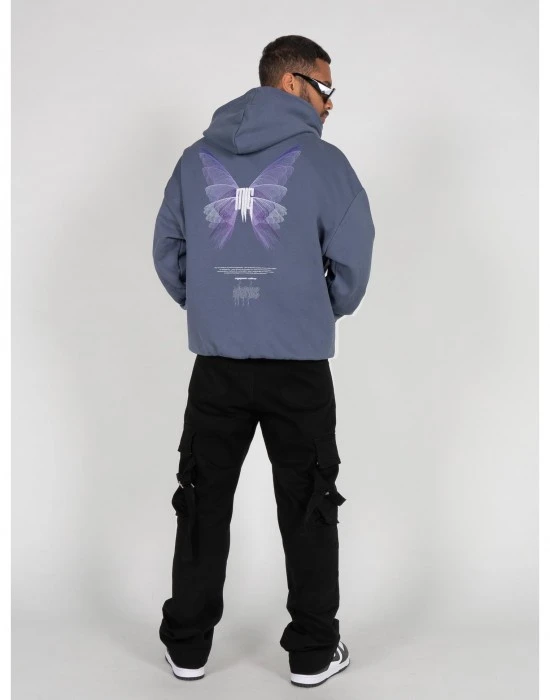 Суичър METAMORPHOSE V.2 Heavy Oversized Hoody vintageblue XXL