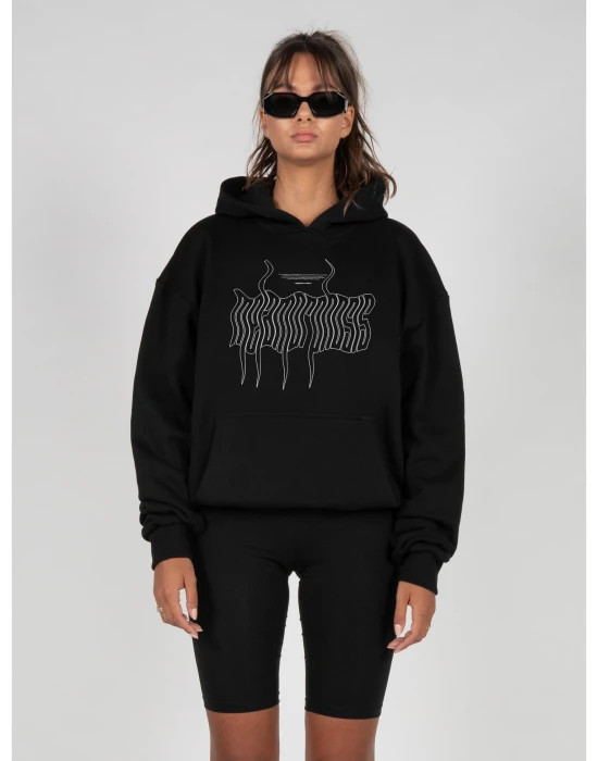 Ladies  METAMORPHOSE V.1 Heavy Oversized Hoody black XXL