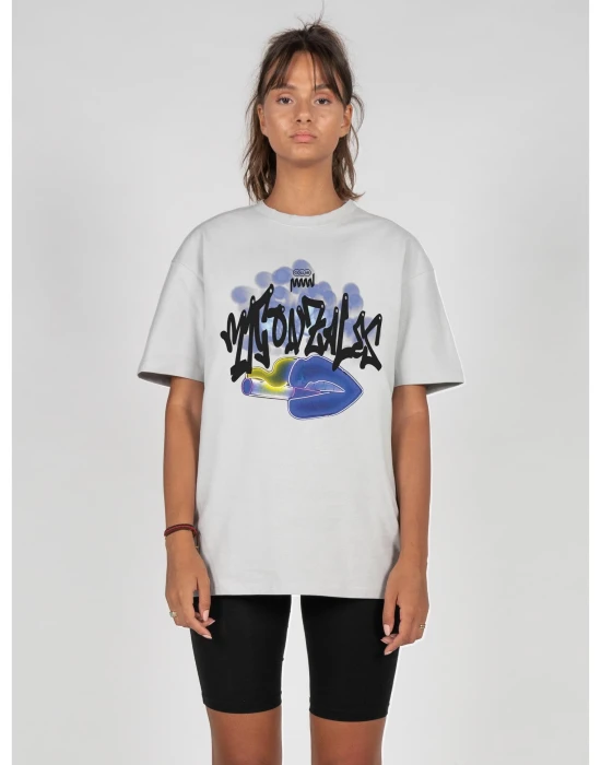 Ladies Kiss x Heavy Oversized Tee lightasphalt XXL