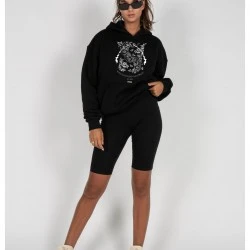 Ladies Paislay x Heavy Oversized Hoody black XXL